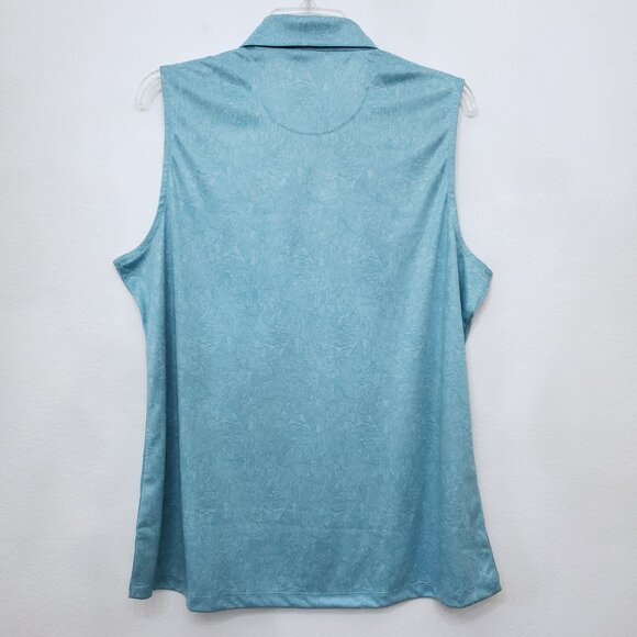 Greg Norman Women's Ml75 Play Dry Golf Tennis Pickleball Blue Zip Polo Top XL - Picture 6 of 14